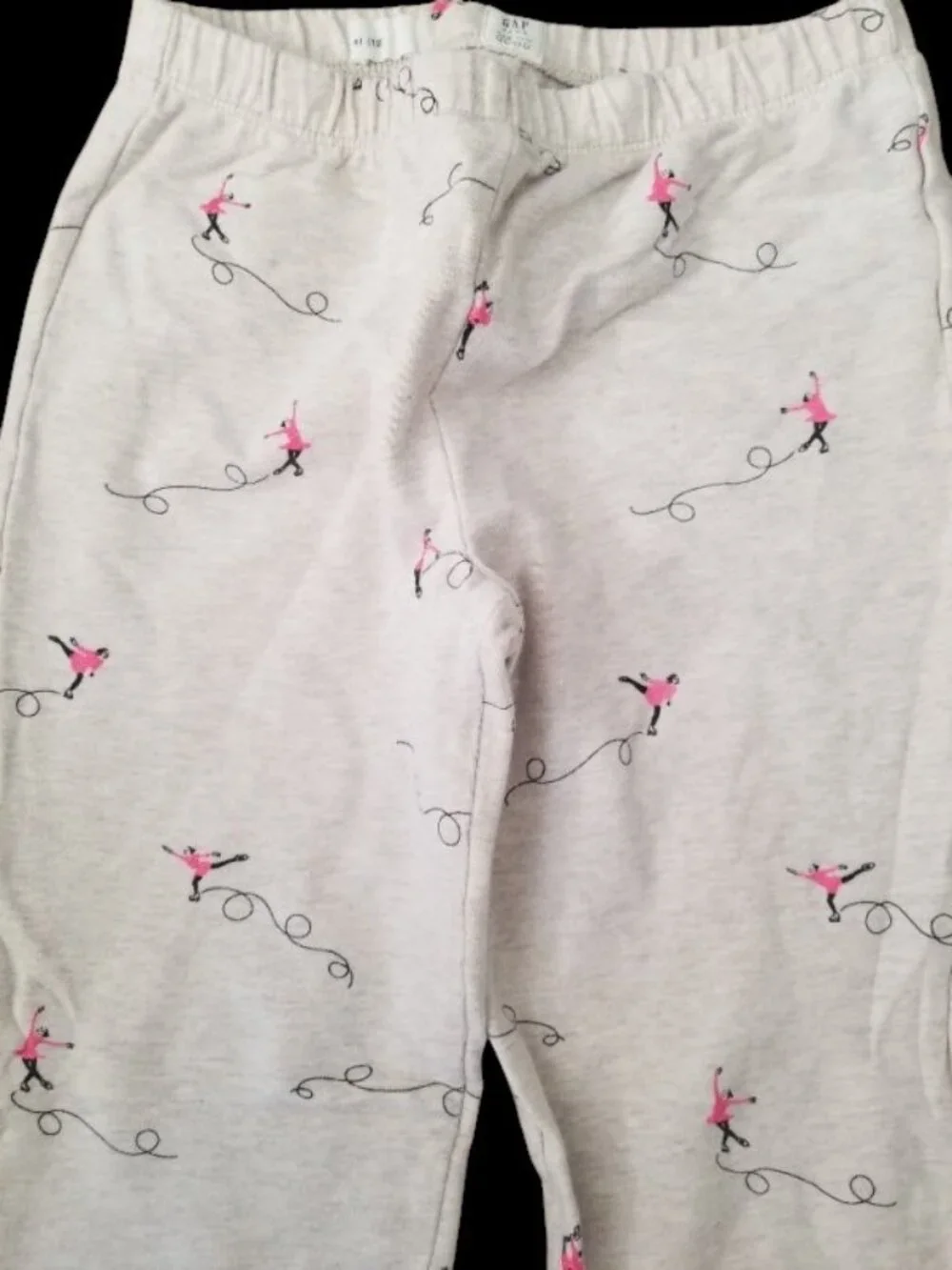 GAP KIDS Tan Fleece Lined Ice Skater Print Leggings Girls XL Size 12